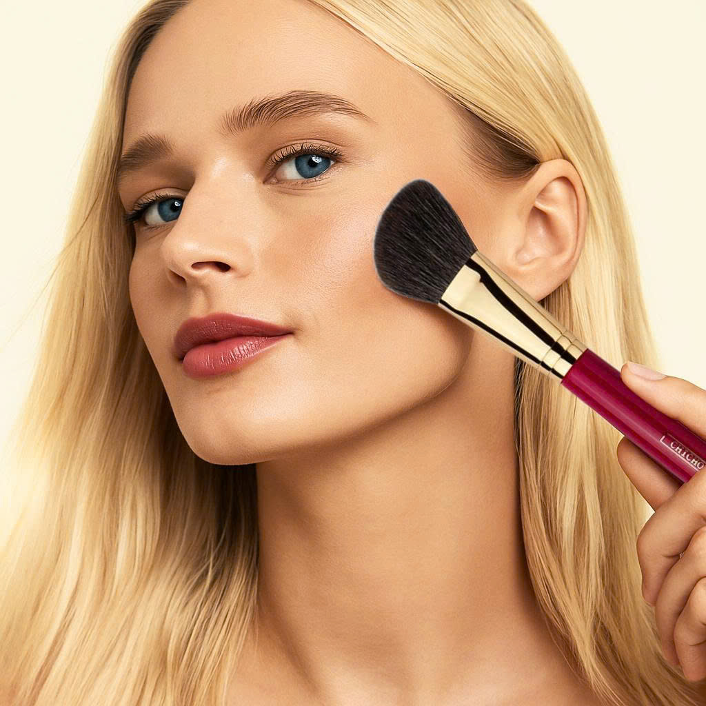 Cọ Tán Má Hồng, Cọ Tạo Khối CHICHODO Angled Contour C106 Lông Mềm Tự Nhiên Bám Phấn Tốt